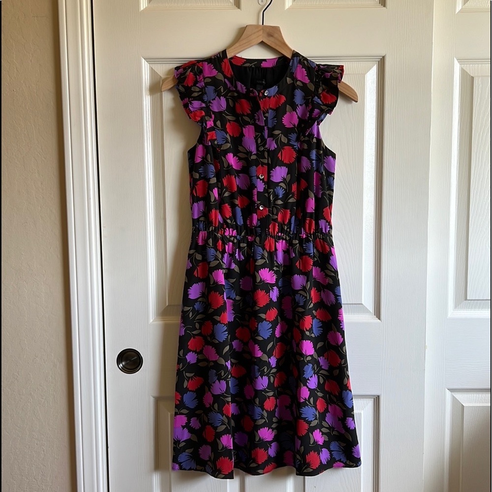 JCrew silk floral print dress NWT